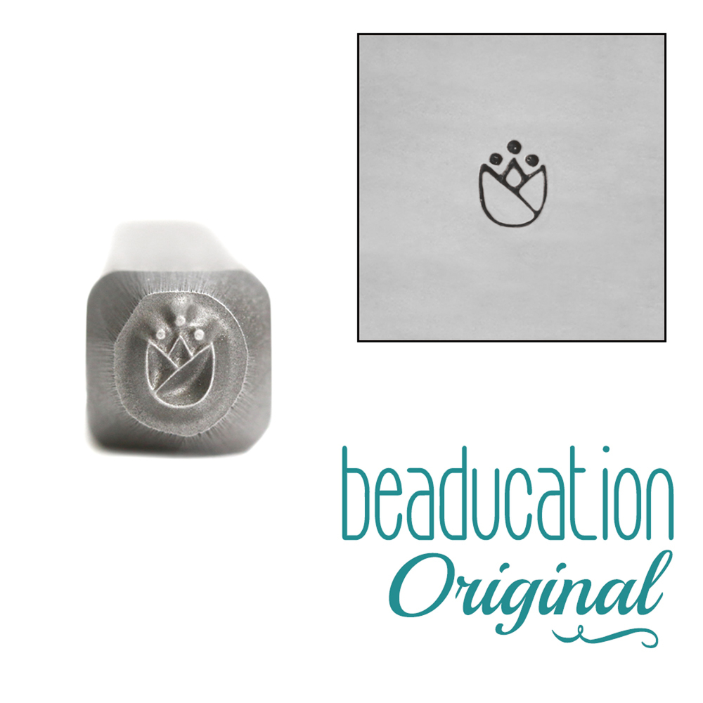 Metal Stamping Tools Tulip Flower Metal Design Stamp, 3.4mm - Beaducation Original